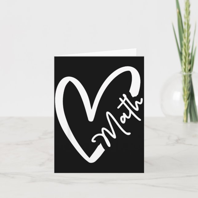 Cartão Funny Mathematician Teacher Kids Physicist I Love  (Frente)