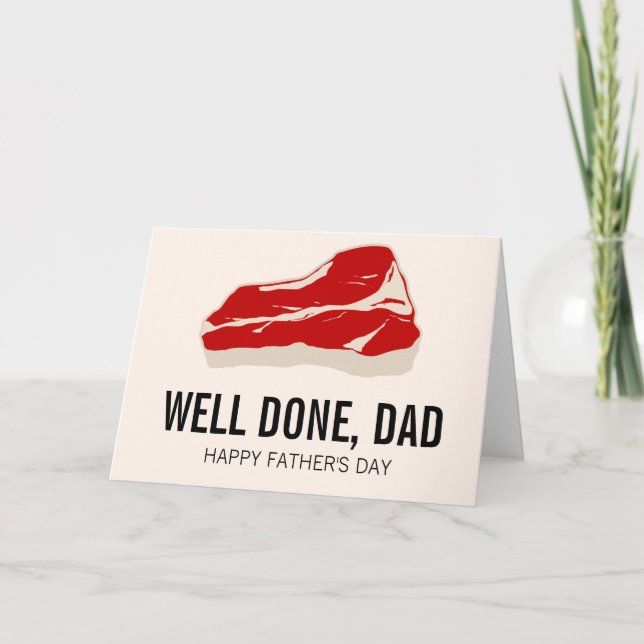 Cartão Funny Meat Father' Day Card (Frente)