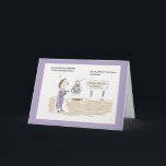 Cartão Funny Meditation Happy Birthday Greeting Card<br><div class="desc">This meditation cartoon greeting card features a woman at a meditation centre and a guru who appears to be levitating. The woman says to the guru, "You must be very enlightened, to have mastered levitation." THe guru replies, "No, we just eat a lot of beans around here... " Though the...</div>