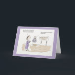 Cartão Funny Meditation Happy Birthday Greeting Card<br><div class="desc">This meditation cartoon greeting card features a woman at a meditation centre and a guru who appears to be levitating. The woman says to the guru, "You must be very enlightened, to have mastered levitation." THe guru replies, "No, we just eat a lot of beans around here... " Though the...</div>