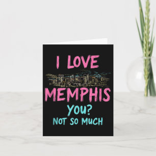 Cartão Funny Memphis Tennessee Night Skyline Vintage Tank