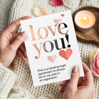 Cartão Funny Minimalist Your Mine Valentine's Day 