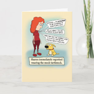Cartão Funny Mock Turtleneck Birthday