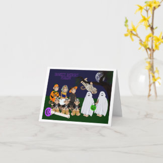 Cartão Funny Monkey Halloween Folded Greeting Card