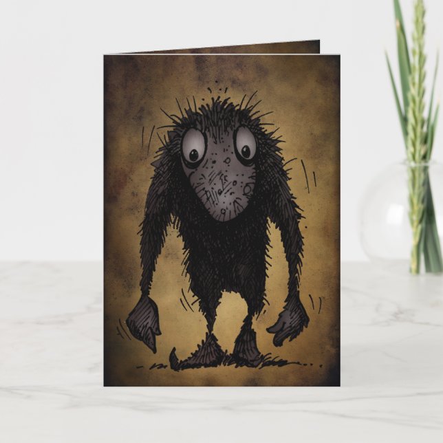 Cartão Funny Monster Troll (Frente)