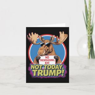 Cartão Funny Moose Canada Tornou-Se O Estado De 51 ruas D