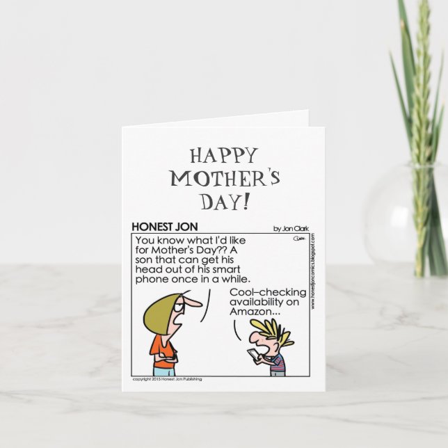 Cartão Funny Mother's Day Card (Frente)