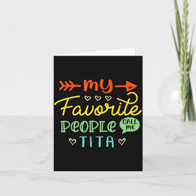 Cartão Funny Mother's Day Gift My Favorite People Call Me (Frente)