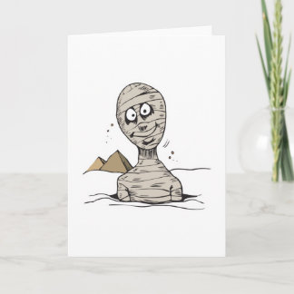 Cartão funny mummy popping out