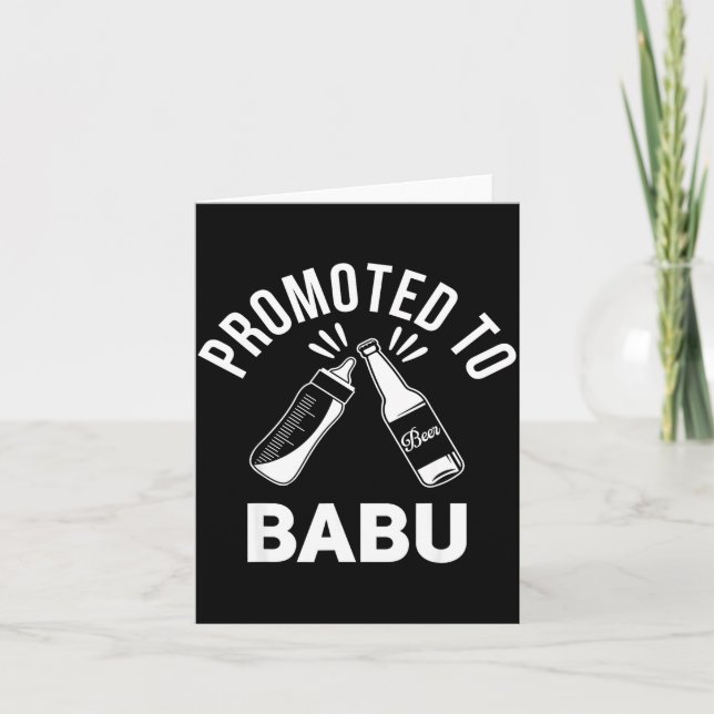 Cartão Funny New Grandpa Pregnancy Announcement Promoted  (Frente)