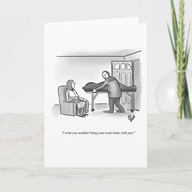 Cartão Funny New Yorker Style Blank Greeting Card (Frente)