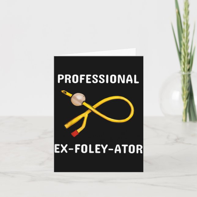 Cartão Funny Nurse Urology Crew T- Catheter Joke Student  (Frente)