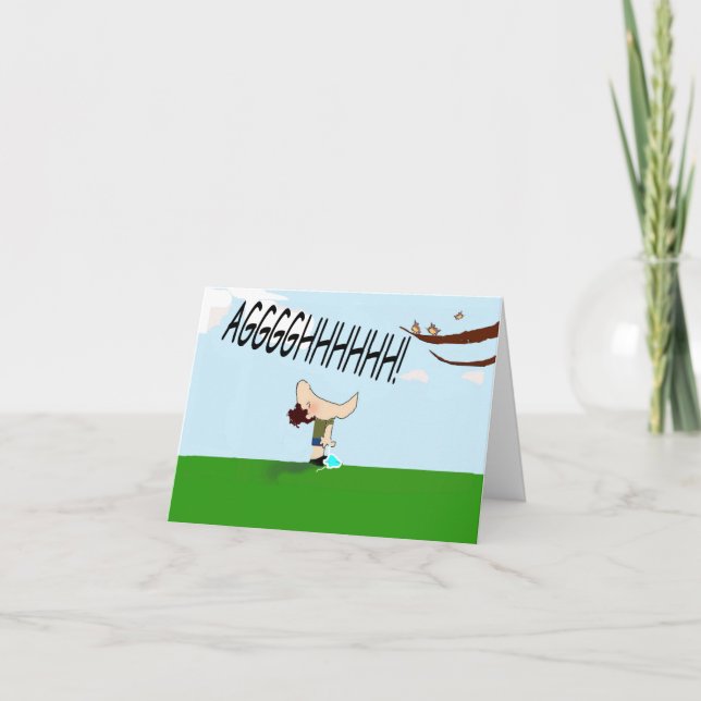 Cartão Funny Pandemic Cartoon Personalized Greeting (Frente)