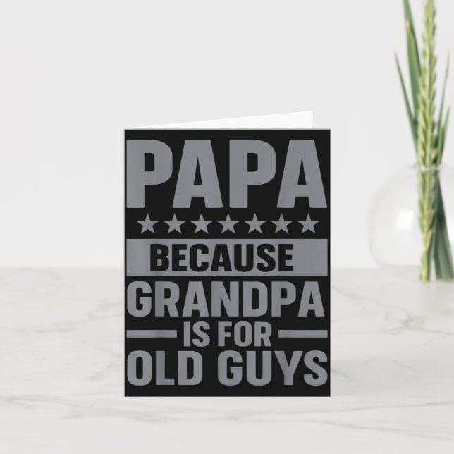 Cartão Funny Papa Art For Grandpa From Grandkids Father's (Frente)