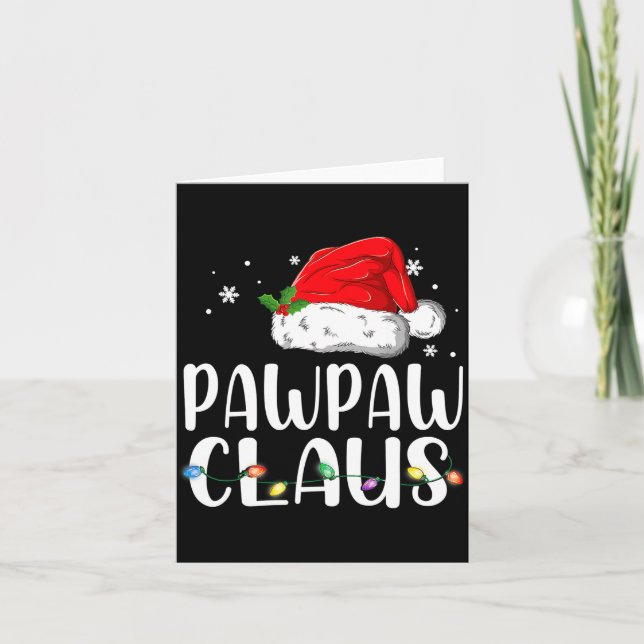 Cartão Funny Pawpaw Claus Christmas Pajamas Santa  (Frente)
