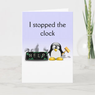 Cartão Funny Penguin Mothers Day Card