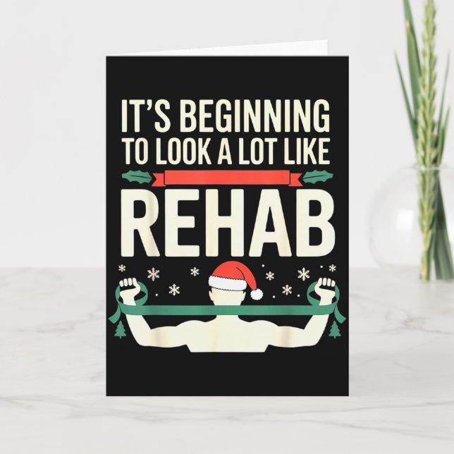 Cartão Funny Physical Therast Therapy Christmas Xmas Holi (Frente)