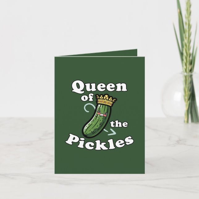 Cartão Funny pickle Queen customizable (Frente)