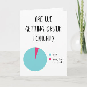 Cartão Funny Pie Chart Drunk 21st Birthday