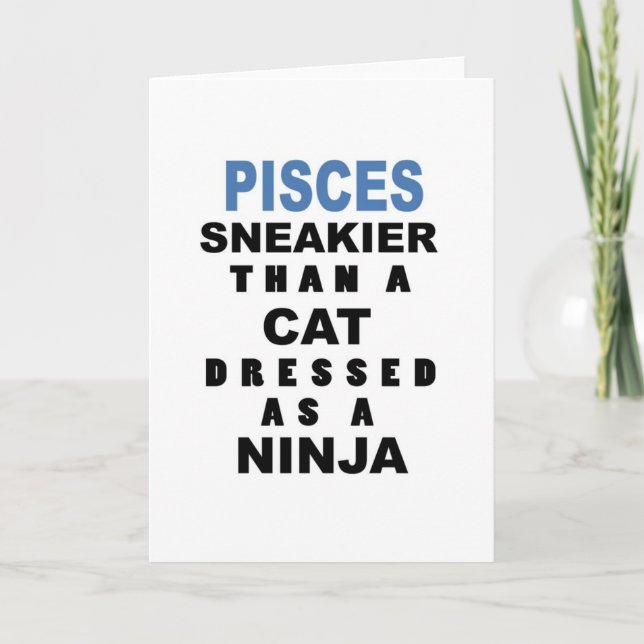 Cartão Funny Pisces Birthday Card (Frente)
