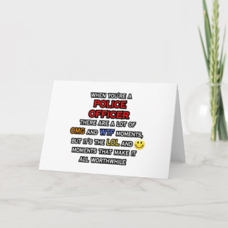 Cartão Funny Police Officer ... OMG WTF LOL