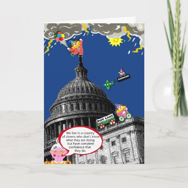 Cartão Funny political greeting card (Frente)
