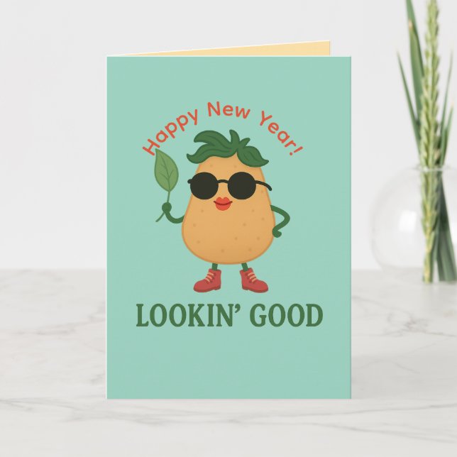 Cartão Funny Potato Greeting Card (Frente)