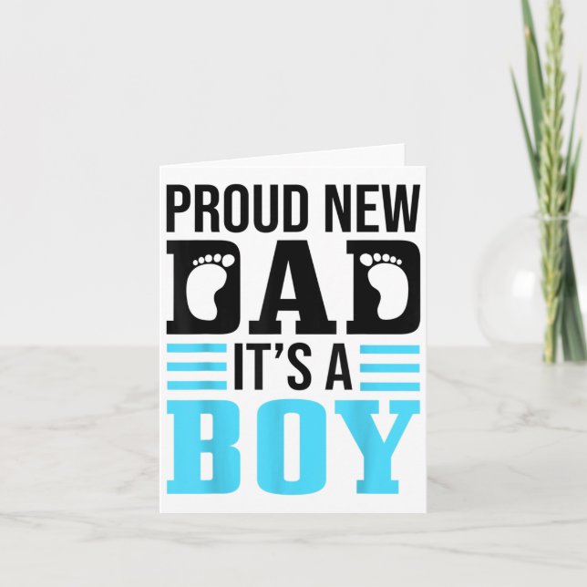 Cartão Funny Proud New Dad It's A Boy Gift For Men Cool N (Frente)