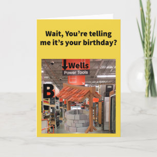 Cartão Funny Pun Bem Aisle B Aniversário