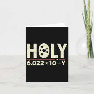Cartão Funny Pun Santa Moly Avogadros Dia da Química Ciên