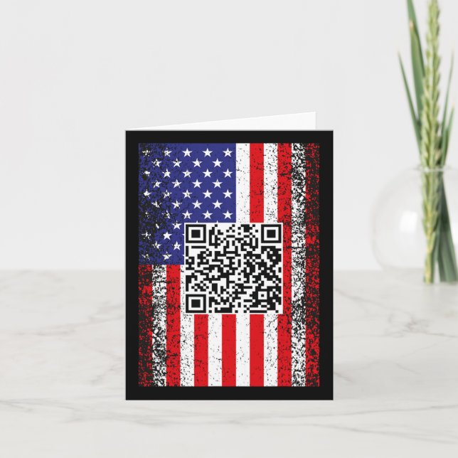 Cartão Funny Qr Presidente Trump Code Dance (Frente)