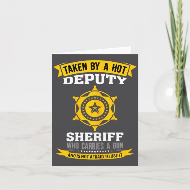 Cartão Funny Quote Deputy Sheriff Wife  (Frente)
