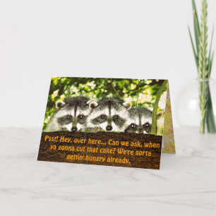 Cartão Funny Raccoon Birthday Card 2