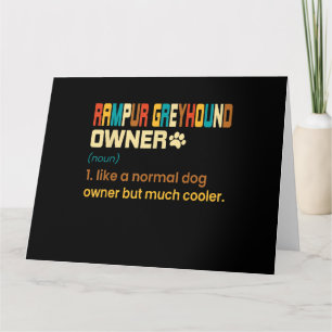 Cartão Funny Rampur Greyhound Vintage Retro Cachorro Mãe