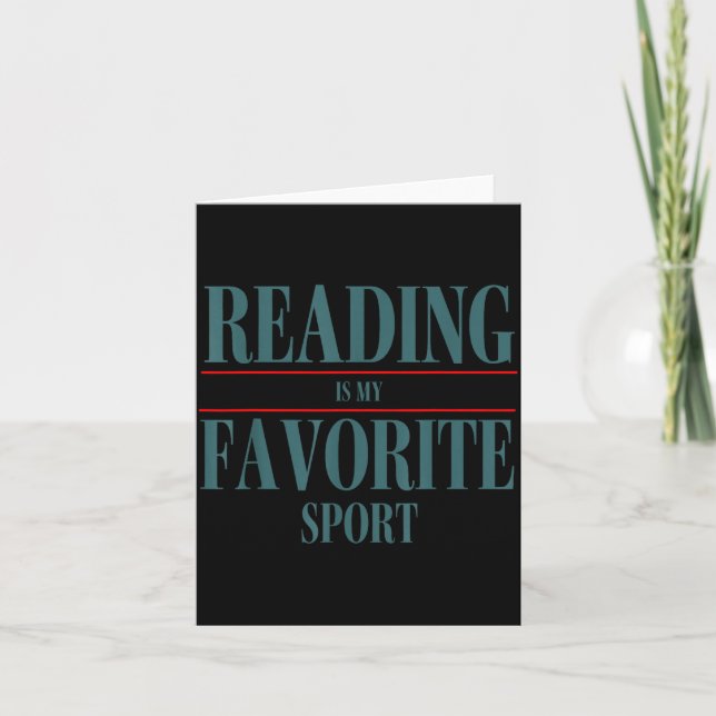 Cartão Funny Reading Is My Favorite Srt Book Lover Quote  (Frente)