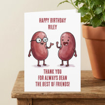 Funny Red Kidney Bean Best Friend Birthday