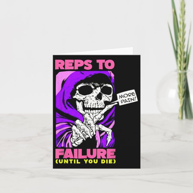 Cartão Funny Reps To Failure Weinclusive F (Frente)