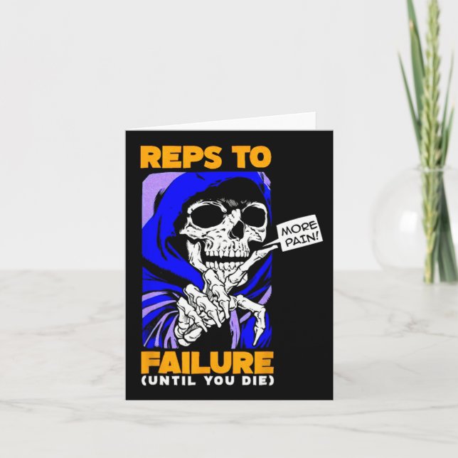 Cartão Funny Reps To Failure Weinclusive F (Frente)