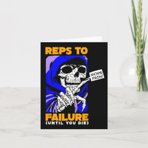 Cartão Funny Reps To Failure Weinclusive F