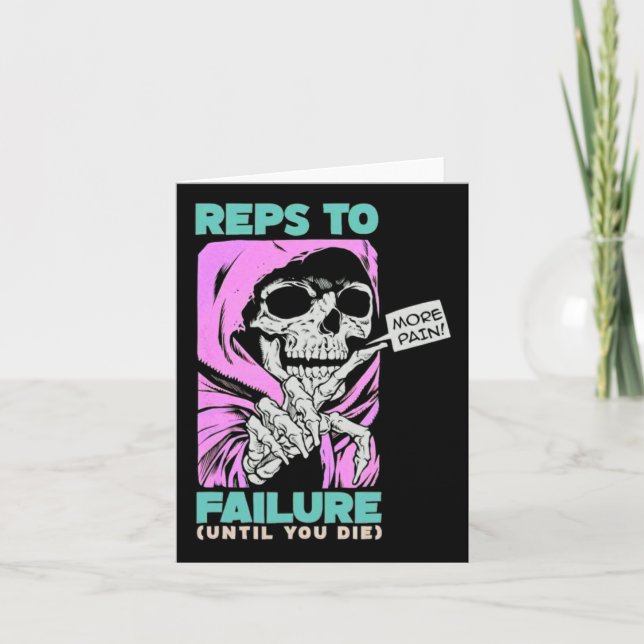 Cartão Funny Reps To Failure Weinclusive F (Frente)