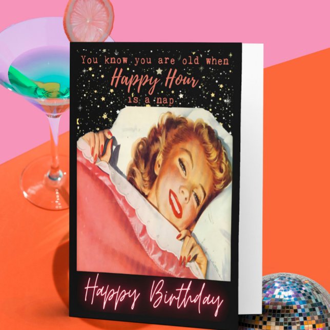 Cartão Funny Retro Birthday Card Best Friend-Sassy-Happy (Criador carregado)