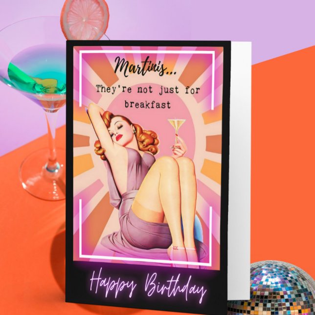 Cartão Funny Retro Birthday Card Best Friend-Sassy-Martin (Criador carregado)
