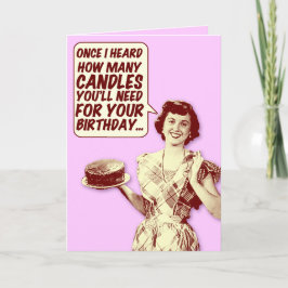 Cartão Funny Retro Housewife Birthday Card
