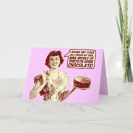 Cartão Funny Retro Housewife Birthday Card