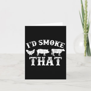 Cartão Funny Retro Party Smoker Chef Pai Gift I d Smo