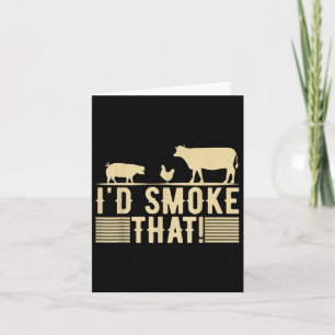 Cartão Funny Retro Party Smoker Chef Pai Gift I d Smo