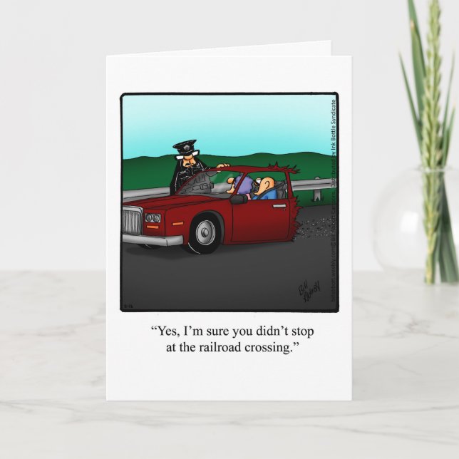 Cartão Funny Road Trip Bon Voyage Humor Card (Frente)