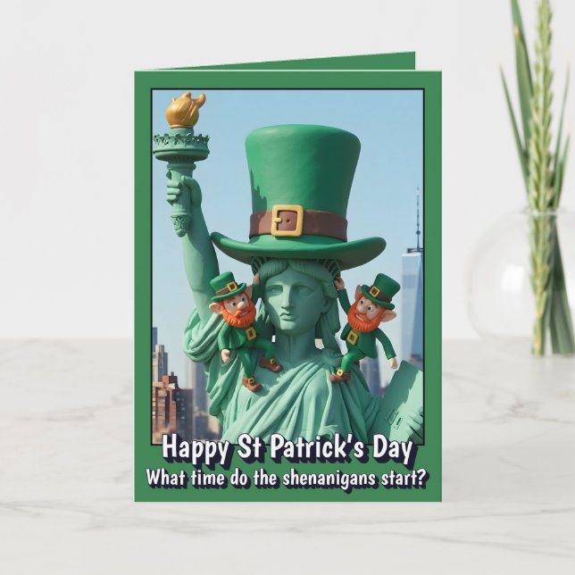 Cartão Funny Saint Patrick's Day Card (Frente)