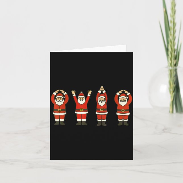 Cartão Funny Santa Ohio Midwestern Party O-h-i-o Christma (Frente)