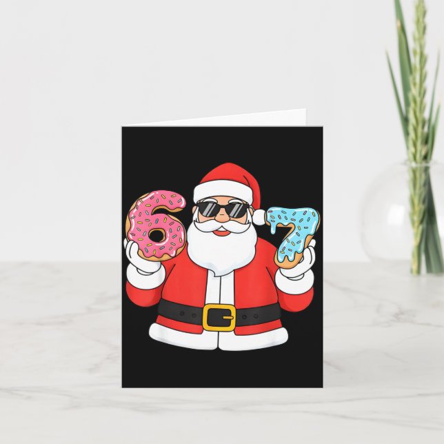 Cartão Funny Santa Six Seven 67 Ice Cream Drip Christmas  (Frente)